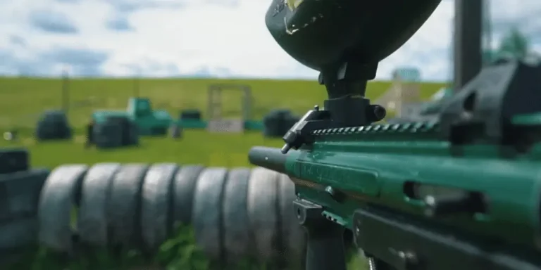 how far can a paintball gun shoot